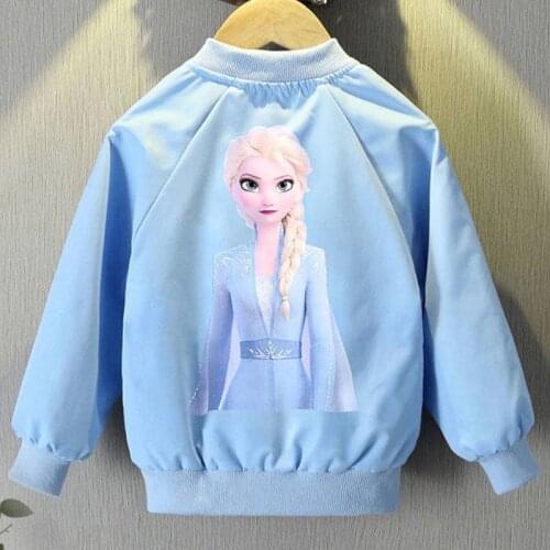 Frozen Spring and Autumn Childrens Jacket New Boys and Girls Outing Clothes Jacket Childrens Zipper Cardigan Jacket Toddler