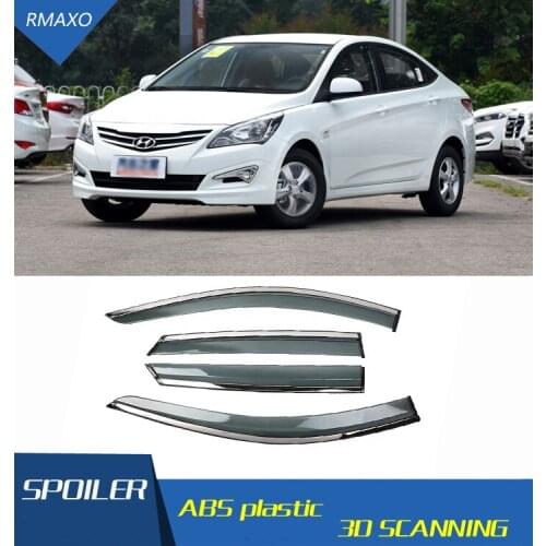 For Hyundai Verna 2010-2016 accent Window Visor Vent Shades Sun Rain Deflector Guard For Auto Accessories 4PCS/SET