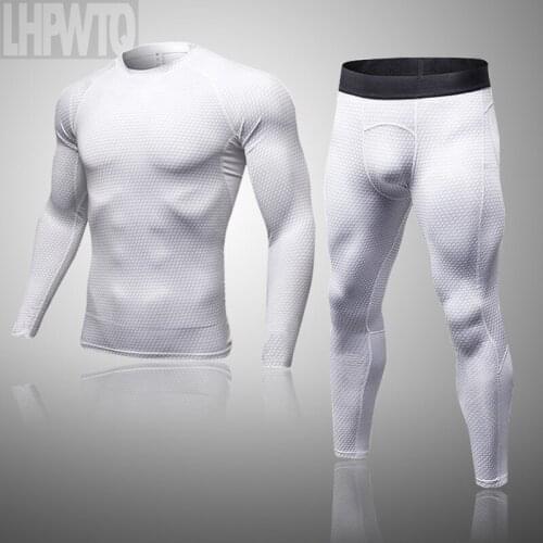 Mens Running Set Gym jogging thermo underwear xxxxl skins Compression Fitness MMA rashgard male Quick-drying tights track suit