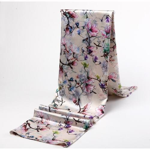 170x75cm elegant silk printed fabric breathable silk georgette fabric wholesale high quality silk cloth HF07