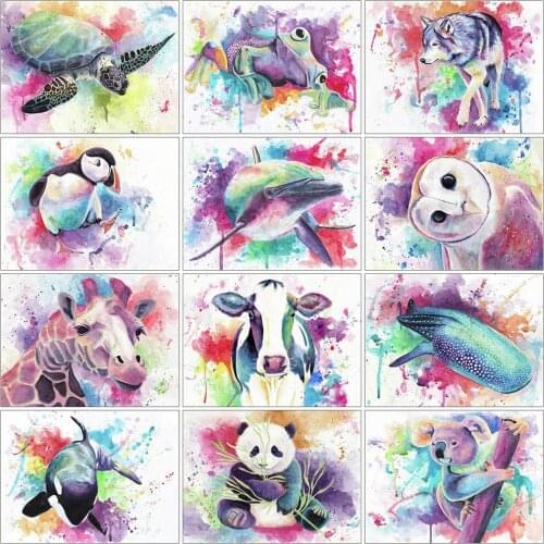 Evershine 5D DIY Diamond Embroidery Panda Cartoon Mosaic Kits Diamond Painting Owl Cross Stitch Animals Picture Rhinestones
