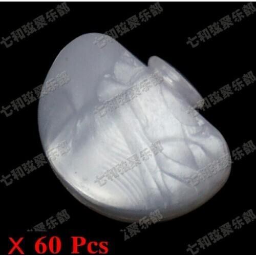 60 Pcs White Pearl Guitar Tuning Pegs Tuners Machine Heads replacement Buttons knobs Handle Big Semicircle shape BZ-DBY-60
