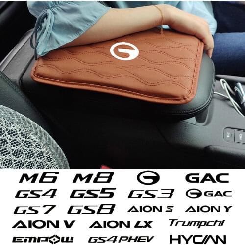 Leather Car Handrest Armrest Box Mats Cover Hand Pillow Pad For GAC NE Gonow Trumpchi Hycan 007 Aion M8 M6 GS5 GS4 ALON V S Y LX