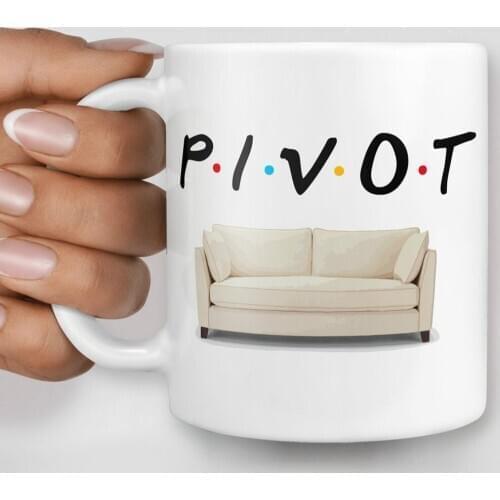 Pivot Friends Mug 11oz Ceramic Coffee Mug Cup with Spoon