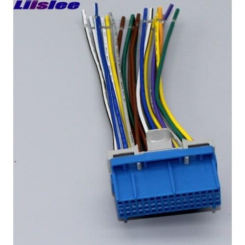 Liislee Car CD DVD Player Power Wire Cable Plug For Cadillac Catera Coupe Deville Plugs Into Factory Radio / DIN Female 64Pin