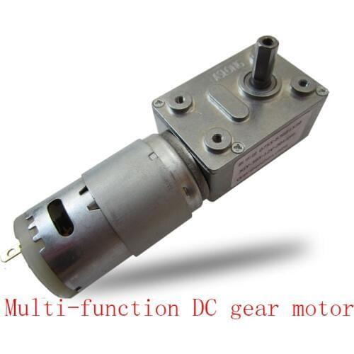 395 miniature DC gear motor, low speed motor, CW/CCW 12V worm gear motor, large torque self-locking metal gear motor