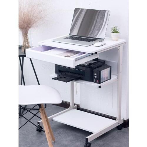 Small Size Mobile Computer Desktop Table Simple Home Bedroom Bedside Table Single Mini Printer Rack Desk