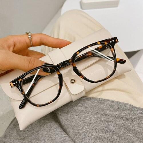 Anti Blue Light Glasses Women Fashion Trending Rice Nails Round Eyeglasses Unisex Computer Glasses Safety Decorative Sunglasses