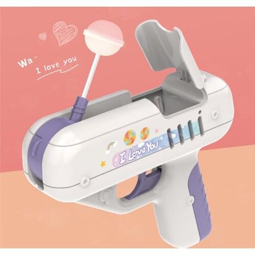 Lover Surprise Lollipop Gun Candy Storage Gun with Sound for Children Girlfriend Boyfriend Friend Toys Christmas Halloween Gift