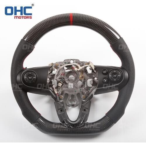 Real Carbon Fiber steering wheel for Mini R59 R60 R61 F55 F56 Cooper Club-man Country-man Road-ster JC-W