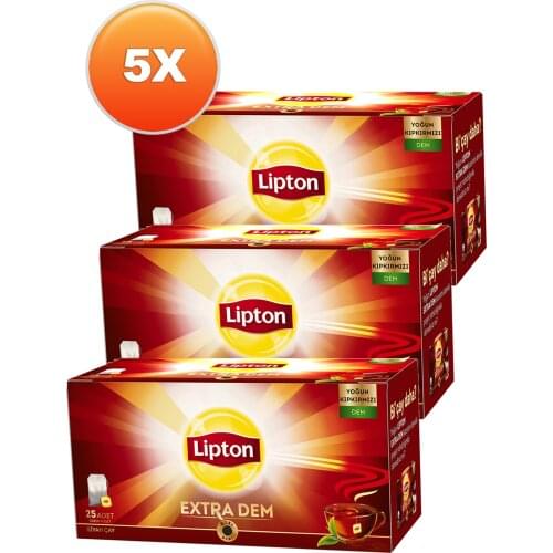WITH ITS WONDERFUL DRINK, Lipton Extra Dem Glass Tea Bag 25 x 2 Gr. Triple Set FREE SHIPPING