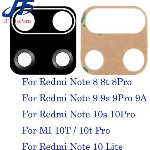 20Pcs Back Camera Lens Cover Replacement Parts For Xiaomi For Redmi Note 9 Pro 9S Rear Camera Glass Lens Cover With Adhesive