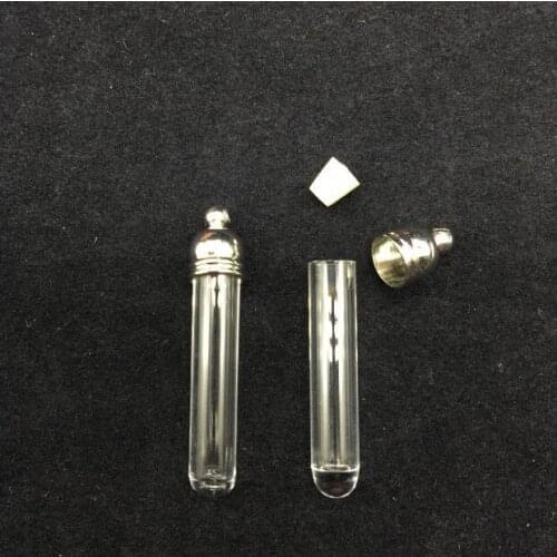 50 pieces glue cap glass Vial Pendant locket charms mini wishing glass bottles with Tassel cap name on rice art jewelry making