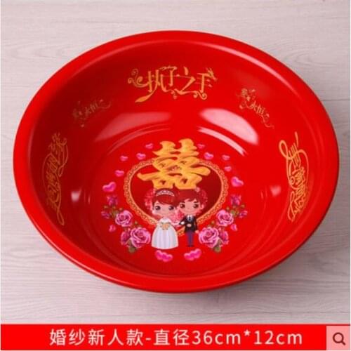 Supplies wedding red basin decoration happy basin bride dowry creative happy word bucket bride married statues Home wedding
