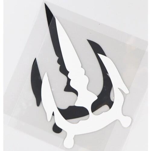 YJZT 14.5CM×13.7CM Creative Weapon Hand Knife Car Sticker Personalized Vinyl Decal Body Decoration Pattern 1C-0165