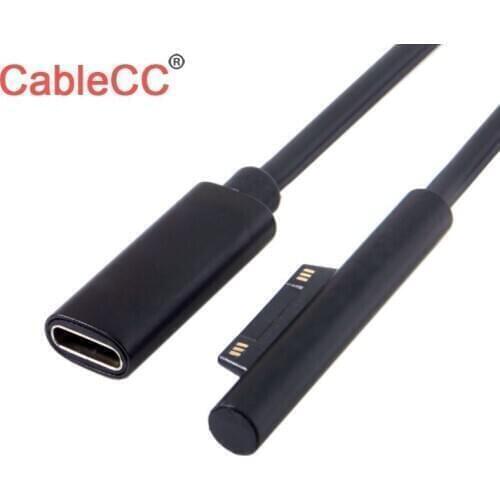 Zihan Type-C USB-C Female DC 15V to Surface Pro3 Pro4 Pro5 Pro6 Book Pro Charge Cable