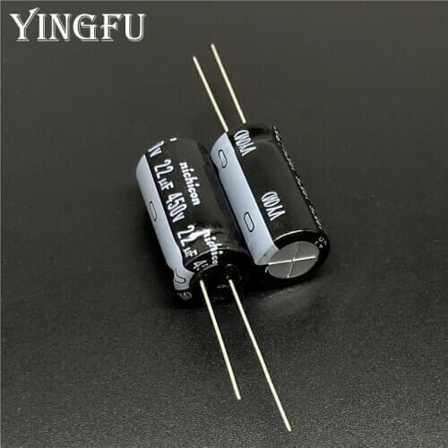 10pcs 22uF 450V NICHICON VY Series 12.5x25mm Wide Temperature Range 450V22uF Aluminum Electrolytic Capacitor