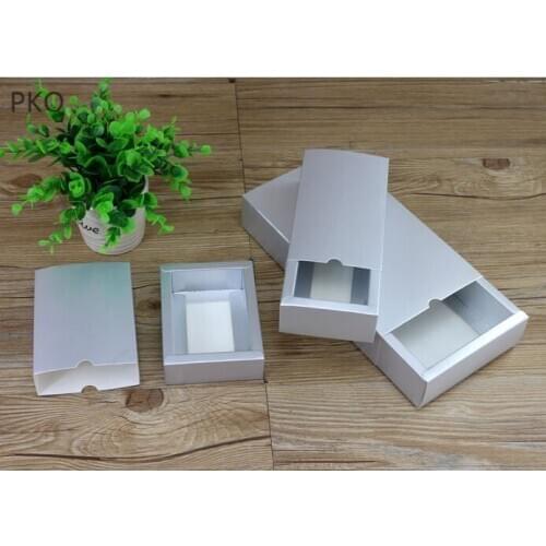 10pcs Gold Silver Paper Box Craft Power Gift Boxes Wedding Party Candy Packaging Cardboard Box Lipstick Match Boxes