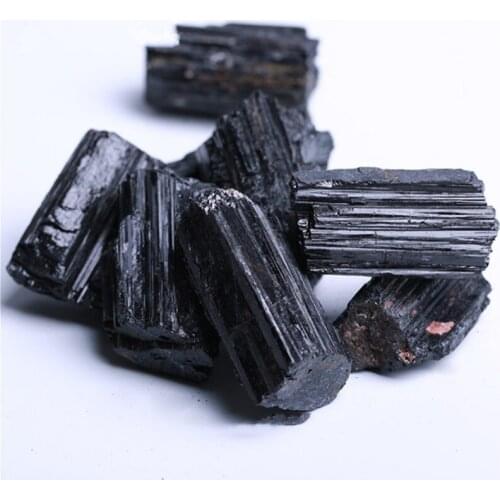 100G Natural Black Tourmaline Stone Crystal Quartz Rough Rock Mineral Specimen Healing Stone Home Decoration Gift