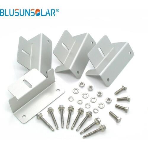 100 sets/lot Z-type 100% Aluminum Solar Panel Roof Mounting Bracket for carvan roof power accessories