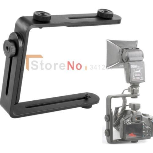 100% New & High Quality Dual-L Flash Bracket Holder Mount for 5D II 7D 50D 60D 550D 600D 1100D Nikon D7000 D300s D700 D3 D90