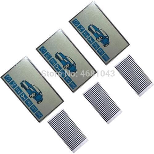 3PCS A93 LCD display for Russian 2-way Car Alarm System Starline A93 LCD Remote Control Keychain A93 Key Fob Chain