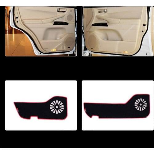 4pcs Fabric Door Protection Mats Anti-kick Decorative Pads For Lexus LX570 2007-2013