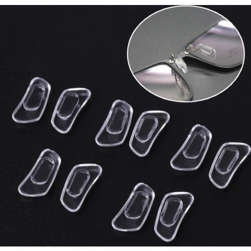 5 Pairs/Lot Inserted Bayonet Silicone Eyeglasses Soft Nose Pads Glasses Massage 649C