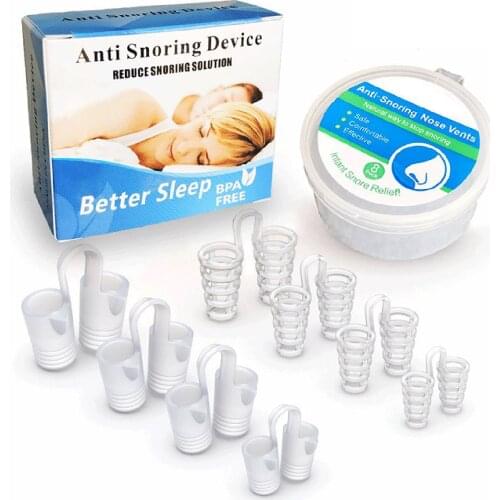 8PCS/Set Sleep Sleeping Aid Snoring Solution Anti Snoring Devices Snore Stopper Nose Vents Nasal Dilators