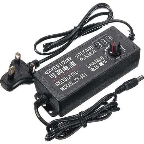 Power Supply Adapter Adjustable AC To DC Charger Variable Voltage For DC Motor Speed Control EU Plug 3-12V/9-24V