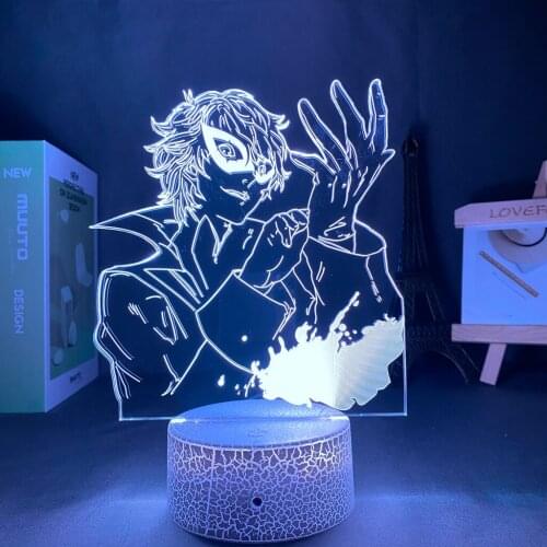Anime Lamp Persona 5 Led Night Light for Kids Bedroom Decor Nightlight Birthday Gift Anime Gadget Room Table Lamp