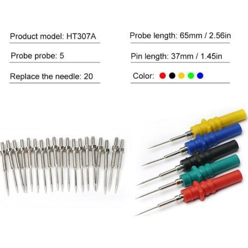Upgrade 5PCS HT307A Automotive Oscilloscope Acupuncture Probe Pins Diagnosis Test Repair Tools