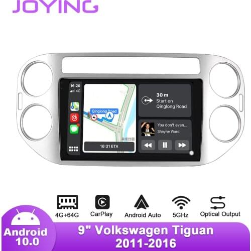 Joying 9" Android10 Car Radio for Volkswagen Tiguan 2011-2016 GPS Carplay DSP SPDIF Bluetooth DAB Subwoofer Optical Output DAB