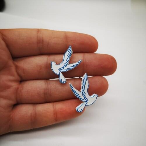 Free Shipping!2021 Fashion Girl Dove Zeta Phi Beta Stud Earrings