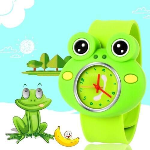 Cartoon Frog Watch Children Watches for Girls Boys Clock Love Kids Watches Rubber Quartz Child Child Watch Gift Relogio Infantil