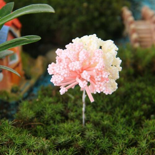 Flower Cherry Foam Tree Miniature Fairy Garden Home Houses Decoration Mini Craft Micro Landscaping Decor DIY Accessories