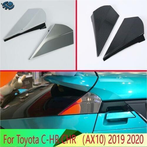 For Toyota C-HR CHR （AX10) 2019 2020 Car Accessories Side Door Rear View Window Spoiler Cover Trim Insert Garnish Bezel