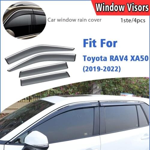FOR Toyota RAV-4 RAV4 XA50 2019-2022 Rain Shield Window Visors Guard Vent Cover Trim Awnings Shelters Protection Car Accessories