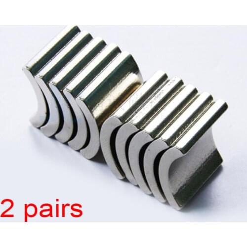 2 Pairs NdFeB N42SH Magnet Silver 130 Motor Magnet Motor Component For Tamiya Mini 4WD Car Model 2.5x13x14mm