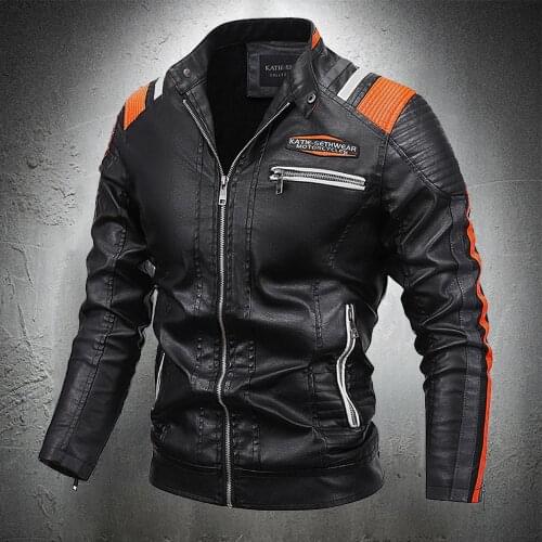 Mens Punk Style Jacket PU Leather Jacket Men Fashion Clothing Autumn Coat Men Motorcycle Jacket Artificial Leather High Quality