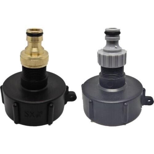 1000L IBC Ton Brass Valve Adapter Nozzle Garden Hose Connector Water Hose Pipe Universal DN40/50 coarse thread hose adapter 60x6