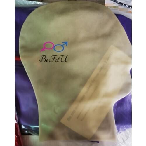 Latex HOOD mask with nostril opened only no zipper black and red flexible