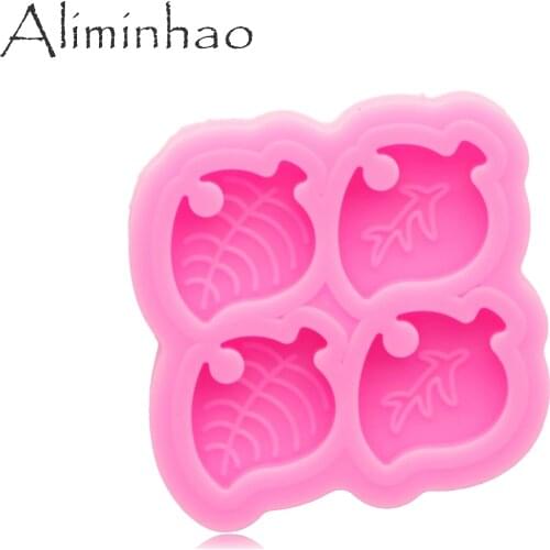 DY0970 Mini Leaf Earring Studs Molds ,Bear/Panda Resin Crafting Mold Defense Tools , Silicon Mould for Epoxy Jewellery Making