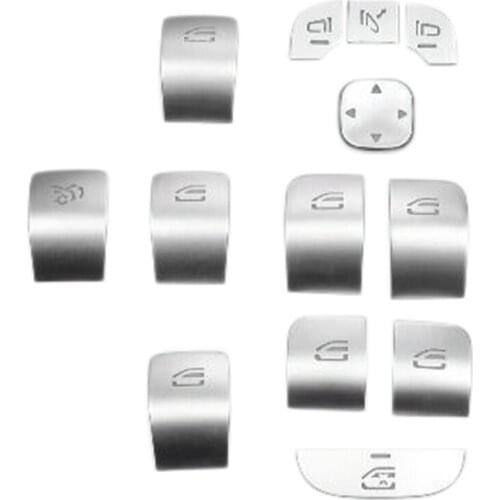 Car Door Armrest Window Switch Buttons Stickers for Mercedes Benz A B C E Class W177 W205 W213 W247 W167 Car Styling