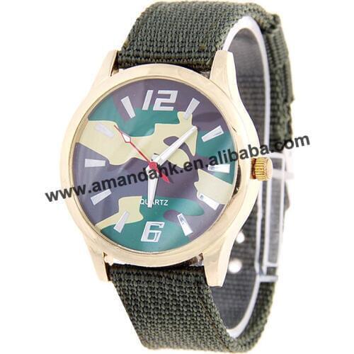 Wholesale New Hot Womens New Fashion Nylon Strap Women Camo Watch Hot Casual Quartz Watches JD 475