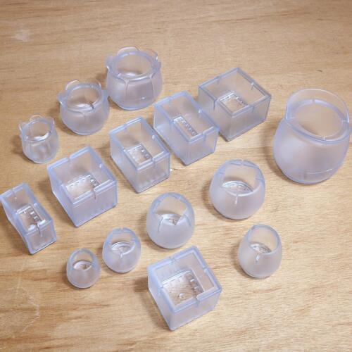 Transparent Thickened PVC Table Chair Foot Cover Wear Resistant Sofa Stool Bed Legs Pad Mat Furniture Feet Protector Cover 16PCS