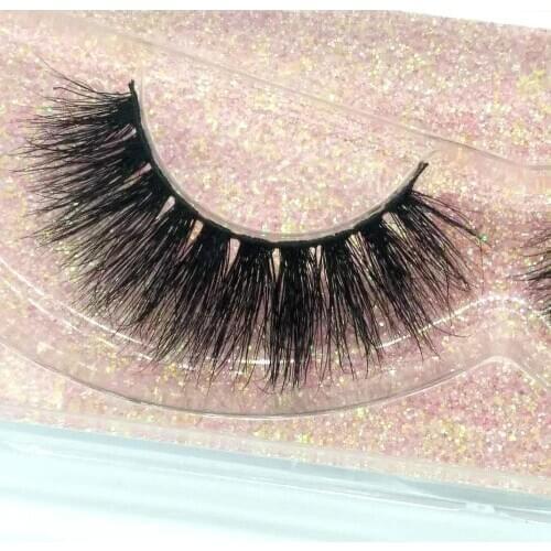 Lash vendor supply 3d real mink eyelashes 100% handmade eye lashes makeup thick fake false eyelashes with glitter packing