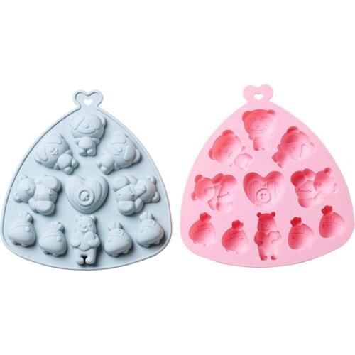 11 Cells Bear Items Creative Silicone Mould Safe Material Diy Cake&Pastry&Candy&Chocolate Baking Molds Kitchen Tools