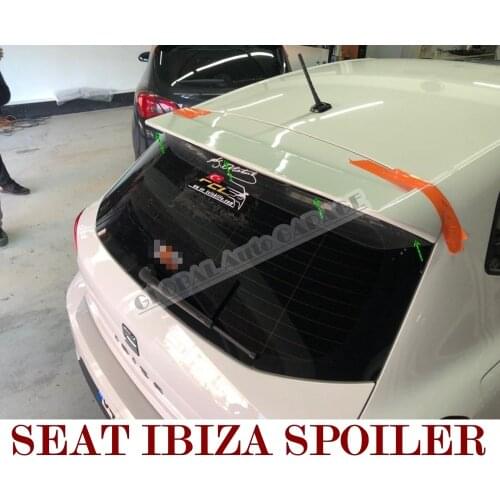 For Seat Ibiza Mk5 Spoiler 2018-2021 Auto Accessory Universal Spoilers Car Antenna Car Styling Diffüser Flaps Splitter Black