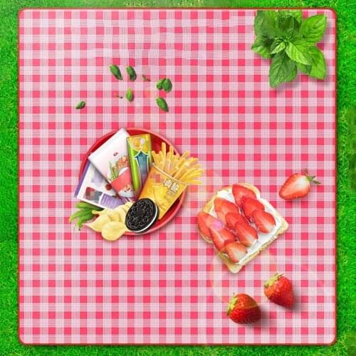 2x2M Outdoor Picnic Mat Waterproof Beach Blanket Portable Moisture-proof Camping Ground Mat Thicken Lattice Picnic Blanket